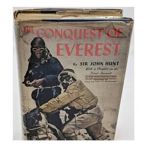 Conquest Of Everest By John Hunt Second Printing British Expedition Vintage 1954